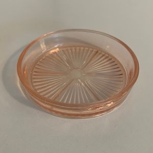 VTG baby pink jewelry dish